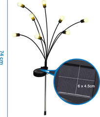 YONO Solar Tuinspot Vuurvliegjes voor Buiten - Tuinverlichting op Zonne Energie - Prikspot - Warm Wit - 2 stuks