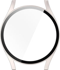 YONO Hoesje geschikt voor Samsung Galaxy Watch 7 - 44mm - Screenprotector Case - Glas - Champagne