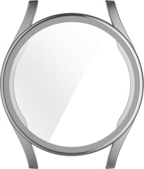 YONO Hoesje geschikt voor Samsung Galaxy Watch 7 - 44mm - Screenprotector - TPU - Zilver