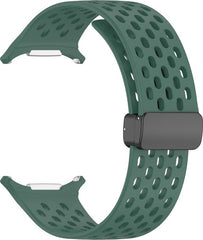 YONO Siliconen Sport Air Bandje geschikt voor Samsung Galaxy Watch Ultra (47mm) - Donkergroen