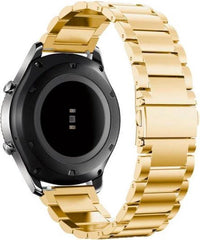 YONO Smartwatch Bandje - 22mm - geschikt voor Samsung Galaxy Watch - Garmin - Huawei - Polar - Schakel - RVS - Goud