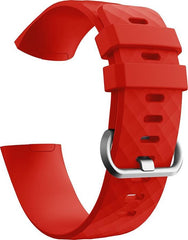 YONO Bandje geschikt voor Fitbit Charge 4/3 – Siliconen – Rood – Large