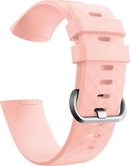 YONO Bandje geschikt voor Fitbit Charge 4/3 – Siliconen – Lichtroze – Large