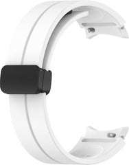 YONO Luxe Siliconen Sport Bandje 20mm geschikt voor Samsung Galaxy Watch 7 / 6 / 5 / 4 (40/43/44/47 mm) - Wit