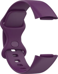YONO Siliconen Bandje geschikt voor Fitbit Charge 5 / 6 - Paars - Small