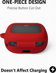 YONO Soft Case geschikt voor JBL Live Beam 3 / Buds 3 / Flex 3 - Siliconen Hoesje - Rood