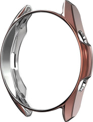 YONO Bumper geschikt voor Samsung Galaxy Watch 3 45mm – Siliconen Case Screenprotector – Brons