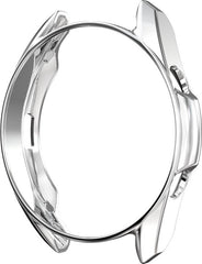 YONO Bumper geschikt voor Samsung Galaxy Watch 3 45mm – Siliconen Case Screenprotector – Zilver