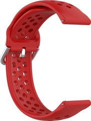 YONO Sport Air Bandje 20mm - Horlogebandje geschikt voor Samsung Galaxy Watch 7/6/5 / Pro / 4 / 3 / Active 2 - Garmin Approach / Forerunner / Venu 2 Plus / SQ / Vivomove - Polar Ignite / Unite – Huawei - Rood
