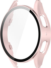 YONO Hoesje geschikt voor Samsung Galaxy Watch 7 - 44mm - Screenprotector Case - Glas - Roze
