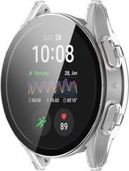 YONO Hoesje geschikt voor Samsung Galaxy Watch 7 - 44mm - Screen Protector Bumper Case - Transparant