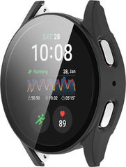 YONO Hoesje geschikt voor Samsung Galaxy Watch 7 - 40mm - Screen Protector Bumper Case - Zwart