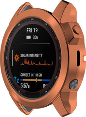 YONO Bumper geschikt voor Garmin Fenix 7 - Siliconen Hoesje - Bescherming Case - Rose Gold