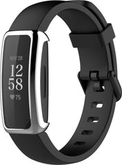 YONO Bumper geschikt voor Fitbit Inspire 3 – Siliconen Case – Screenprotector Hoesje – Zilver