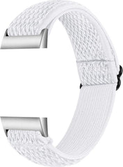 YONO Bandje geschikt voor Fitbit Charge 4/3 - Nylon Stretch – Wit