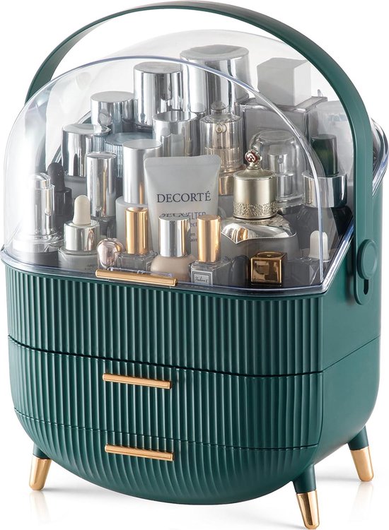 YONO Make Up Organizer Ladekast - Opbergdoos voor Skincare en Sieraden - XL - Donkergroen