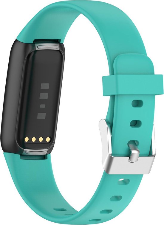 YONO Siliconen Bandje geschikt voor Fitbit Luxe - Turquoise - Large