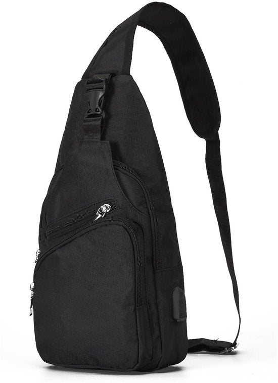 YONO Sling Bag - Crossbody Tas - Heren en Dames - Schoudertas - Borsttas - Zwart