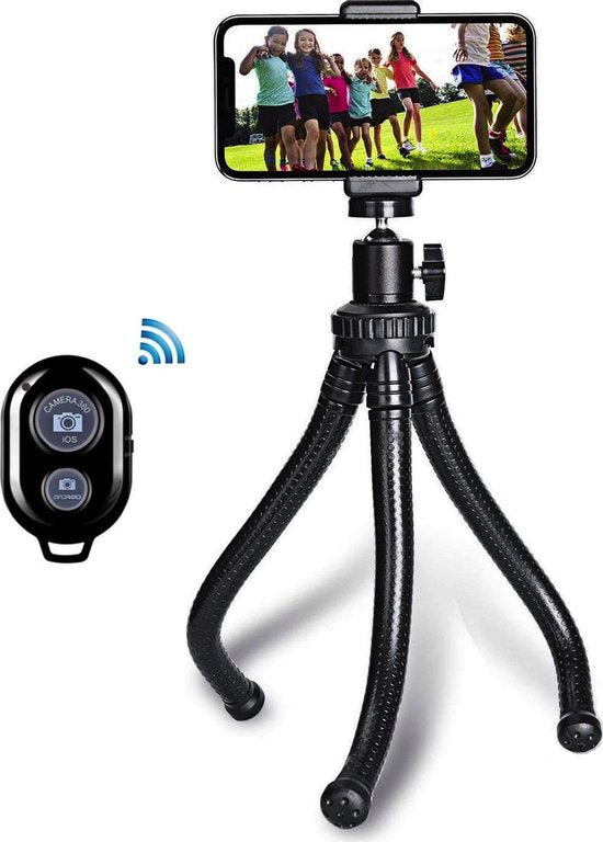 YONO Tripod Smartphone Statief met Afstandsbediening - Driepoot Standaard geschikt voor GoPro en Camera - Universeel - Flexibel