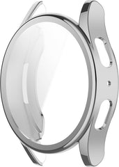 YONO Hoesje geschikt voor Samsung Galaxy Watch 7 - 44mm - Screenprotector - TPU - Zilver
