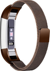 YONO Milanees Bandje geschikt voor Fitbit Alta (HR) - Bruin - Large