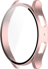 YONO Bumper geschikt voor Samsung Galaxy Watch 6 - 44mm - Screen Protector Hoesje - Full Cover Case - Rose Gold