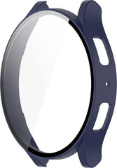 YONO Bumper geschikt voor Samsung Galaxy Watch 6 - 44mm - Screen Protector Hoesje - Full Cover Case - Donkerblauw