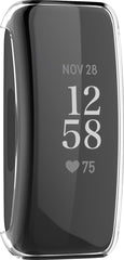 YONO Bumper geschikt voor Fitbit Inspire 3 – Siliconen Case – Screenprotector Hoesje – Transparant