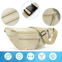 YONO Heuptas Dames - Crossbody Tas - Beige