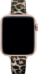 YONO Leer Stretto Bandje geschikt voor Apple Watch Series - Ultra (49mm) - 7 / 8 (45mm) - SE 6 5 4 (44mm) - 3 2 1 (42mm) - Leopard