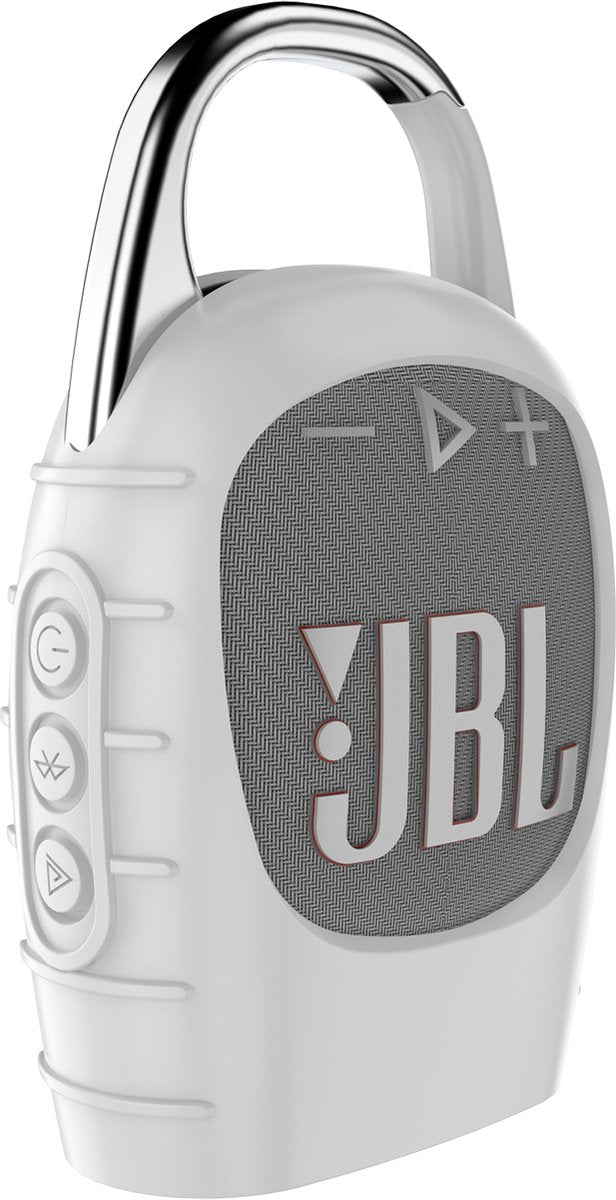 YONO Premium Case geschikt voor JBL Clip 5 - Siliconen Hoesje - Wit