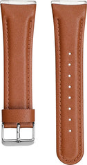 YONO Leer Bandje geschikt voor Fitbit Versa 4 / Sense 2 - Vervangende Lederen Armband - Bruin - Large