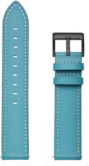 YONO Leer Bandje 20mm - Luxe Leren Horlogebandje geschikt voor Samsung Galaxy Watch 7/6/5 / Pro / 4 / 3 / Active 2 - Polar Ignite / Unite – Huawei - Blauw