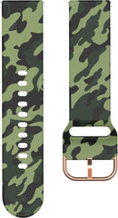 YONO Siliconen Special Bandje 20mm - Horlogebandje geschikt voor Samsung Galaxy Watch 7 / 6 / 5 / Pro / 4 / 3 / Active 2 - Polar Ignite / Unite – Huawei - Camouflage Groen