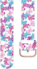 YONO Siliconen Special Bandje 20mm - Horlogebandje geschikt voor Samsung Galaxy Watch 7 / 6 / 5 / Pro / 4 / 3 / Active 2 - Polar Ignite / Unite – Huawei - Vlinder