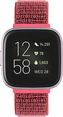 YONO Bandje geschikt voor Fitbit Versa 2 - Nylon - Rood