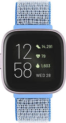 YONO Bandje geschikt voor Fitbit Versa 2 - Nylon - Lichtblauw