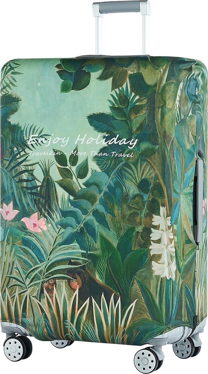 YONO Kofferhoes Elastisch - Wasbare Koffer Beschermhoes - XL - Tropical Green