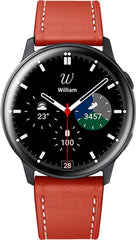 YONO Leer Bandje 20mm - Luxe Leren Horlogebandje geschikt voor Samsung Galaxy Watch 7/6/5 / Pro / 4 / 3 / Active 2 - Polar Ignite / Unite – Huawei - Rood