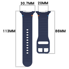 YONO Siliconen Samsung Galaxy Watch 8 Bandje - Donkerblauw - M/L