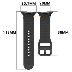 YONO Siliconen Samsung Galaxy Watch 8 Bandje - Zwart - S/M