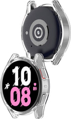 YONO Bumper geschikt voor Galaxy Watch 5 (44 mm) - Hoesje - Full Cover Case - Transparant