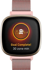 YONO Bandje geschikt voor Fitbit Versa 3 / Sense – Milanees – Roze – Large