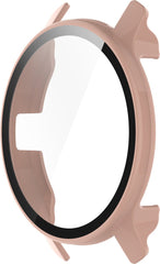 YONO Case geschikt voor Garmin Venu 2 Plus - Screen Protector Hoesje - Full Cover Bumper - Lichtroze