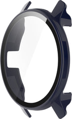 YONO Case geschikt voor Garmin Venu 2 Plus - Screen Protector Hoesje - Full Cover Bumper - Donkerblauw