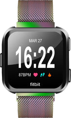 YONO Bandje geschikt voor Fitbit Versa 2 – Milanees – Regenboog – Small