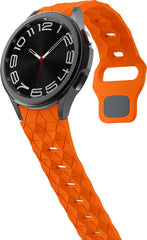 YONO Hexagon Bandje 20mm - Horlogebandje geschikt voor Samsung Galaxy Watch 7/6/5/4 (40/43/44/47mm Classic & Pro) - Oranje