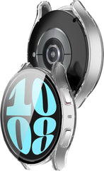 YONO Bumper geschikt voor Samsung Galaxy Watch 6 - 44mm - Screen Protector Hoesje - Full Cover Case - Transparant