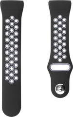 YONO Bandje geschikt voor Fitbit Charge 4/3 – Sport air – Zwart/Grijs – Small