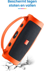 YONO Siliconen Hoes geschikt voor JBL Charge Essential 2 - Case met Draagriem en Handvat - Beschermhoes - Oranje